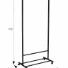 Вешалка напольная на колесах М 9 чёрный
