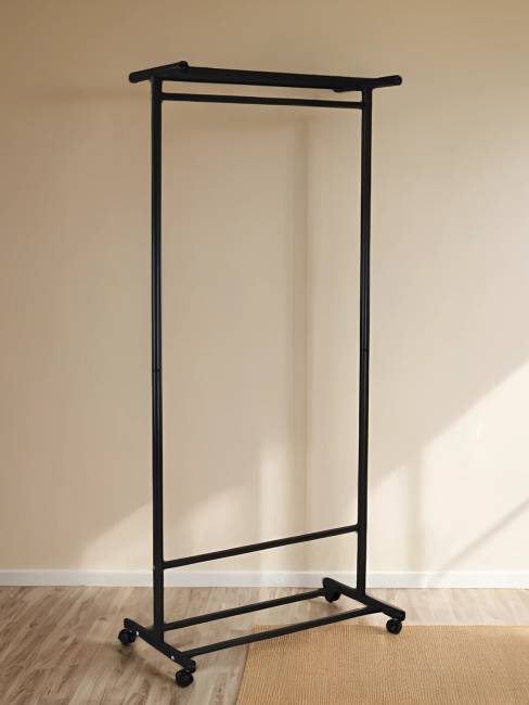 Вешалка напольная на колесах М 9 чёрный