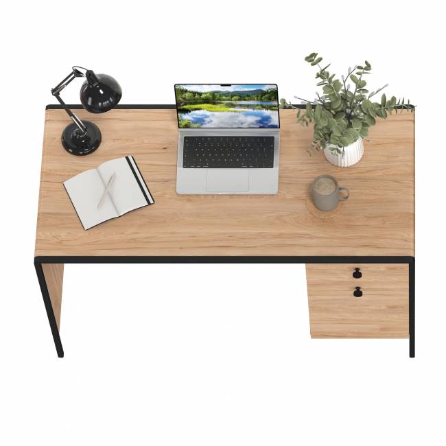 Стол письменный Брюс 12.157 цвет чёрный/Battle rock Santiago/столешница МДФ ель карпатская Стол письменный Брюс 12.157 цвет чёрный/Battle rock Santiago/столешница МДФ ель карпатская