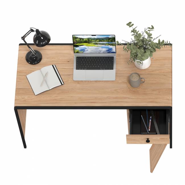 Стол письменный Брюс 12.157 цвет чёрный/Battle rock Santiago/столешница МДФ ель карпатская Стол письменный Брюс 12.157 цвет чёрный/Battle rock Santiago/столешница МДФ ель карпатская