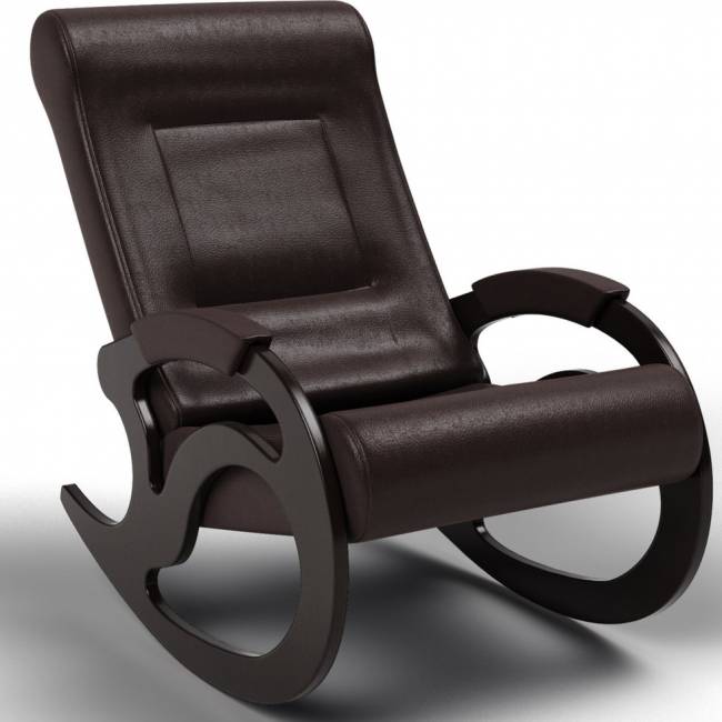Кресло-качалка Вилла, экокожа венге Кресло-качалка Вилла, экокожа венге