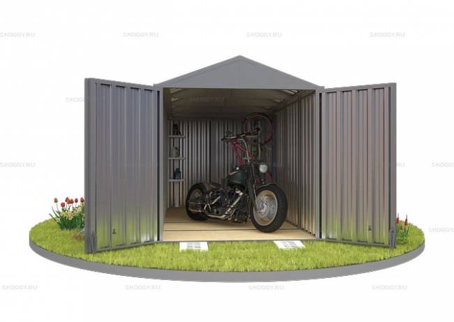 Хозблок SKOGGY секционный с двускатной крышей 5 х 2 м, цинковый Хозблок SKOGGY секционный с двускатной крышей 5 х 2 м, цинковый