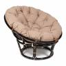 Кресло PAPASAN/ПАПАСАН 23/01 W  /с подушкой/ 115х101х104 см, Antique brown (античный черно-коричневый), экошерсть Коричневый, 1811-5