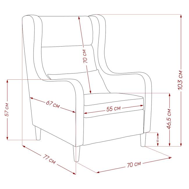 Кресло Leset Хилтон Melva 06, компаньон Melva 20 Венге