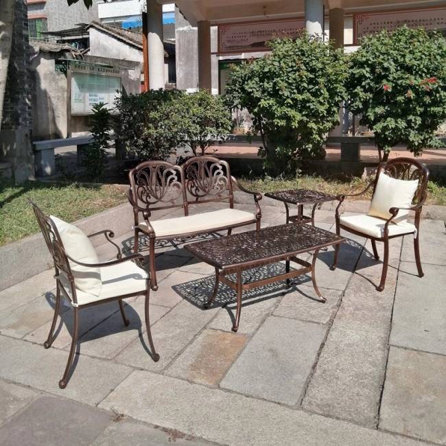 Садовая скамья Valencia 2 из литого алюминия