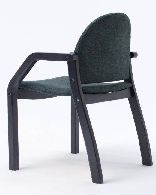 Стул-кресло Джуно 2.0 чёрный/зелёный