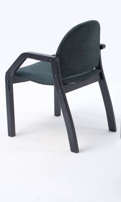 Стул-кресло Джуно 2.0 чёрный/зелёный