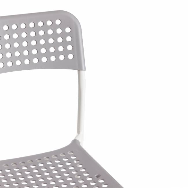 Стул Адде/Adde (мод.C-049) металл/пластик, 39х49х78см, серый/белый (Комплект из 8 шт.) серый, белый металл/пластик Стул Адде/Adde (мод.C-049) металл/пластик, 39х49х78см, серый/белый (Комплект из 8 шт.) серый, белый металл/пластик